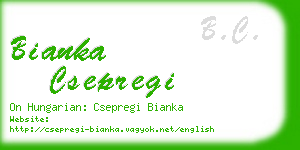 bianka csepregi business card